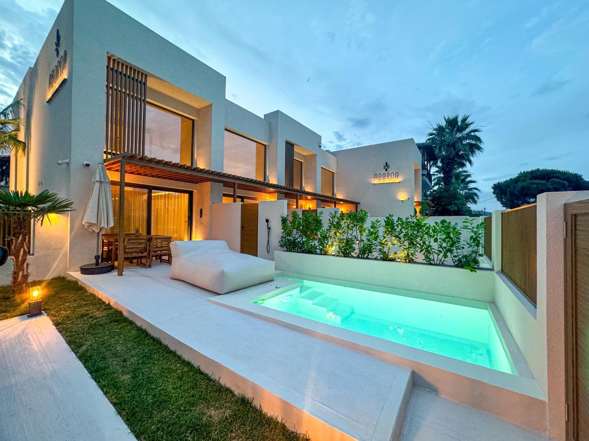 Adorno Private Suites Only Adults & Kids 12 Plus Nea Vrasna Ngoại thất bức ảnh